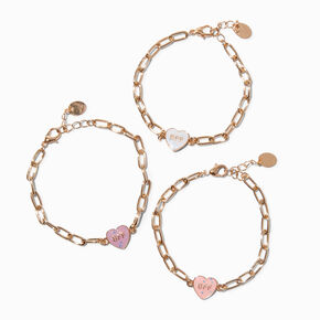 Bracelets avec breloques qui changent de couleur en fonction de l&rsquo;exposition aux UV BFF c&oelig;ur best friends - Lot de 3,