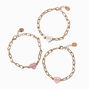 Bracelets avec breloques qui changent de couleur en fonction de l&rsquo;exposition aux UV BFF c&oelig;ur best friends - Lot de 3,