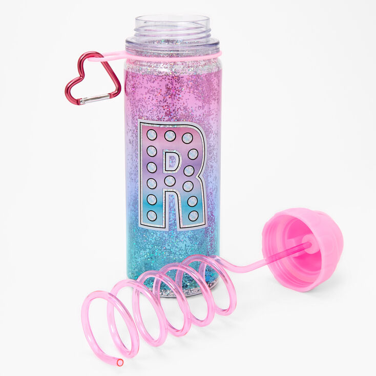 Initial Water Bottle - Pink, R,