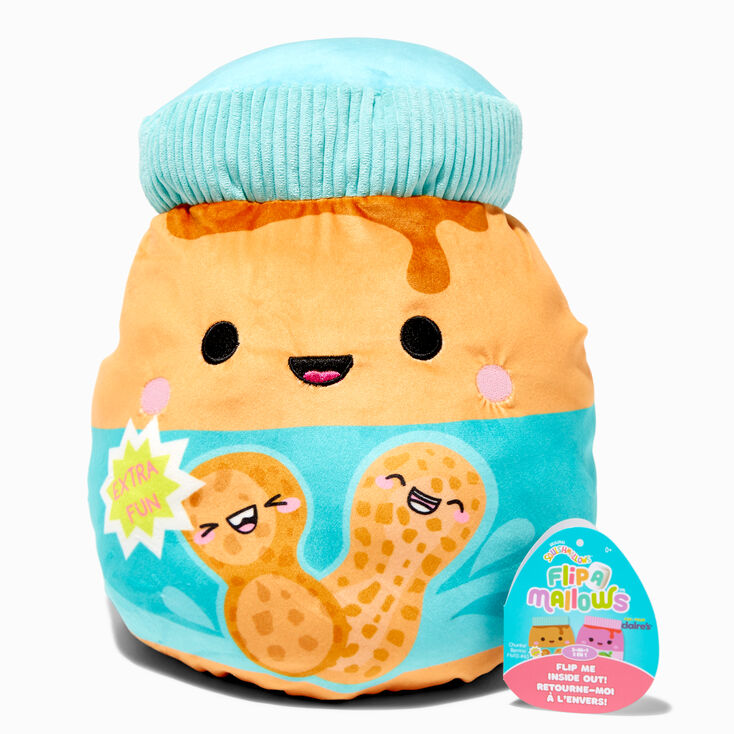 Squishmallows&trade; 12&quot; Claire&#39;s Exclusive PB&amp;J Flip-A-Mallows Plush Toy,
