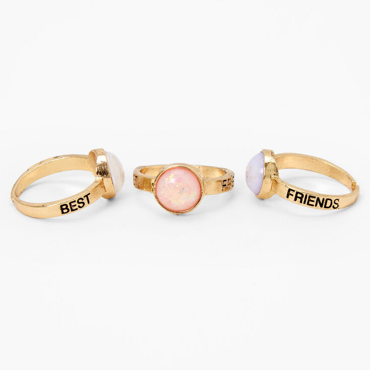 Best Friends Faux Pearl Rings - 3 Pack,