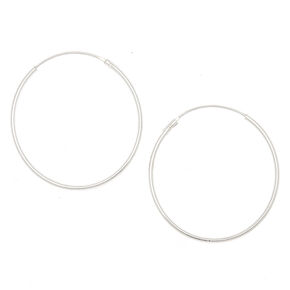 Sterling Silver 30M Infinity Hoop Earrings,