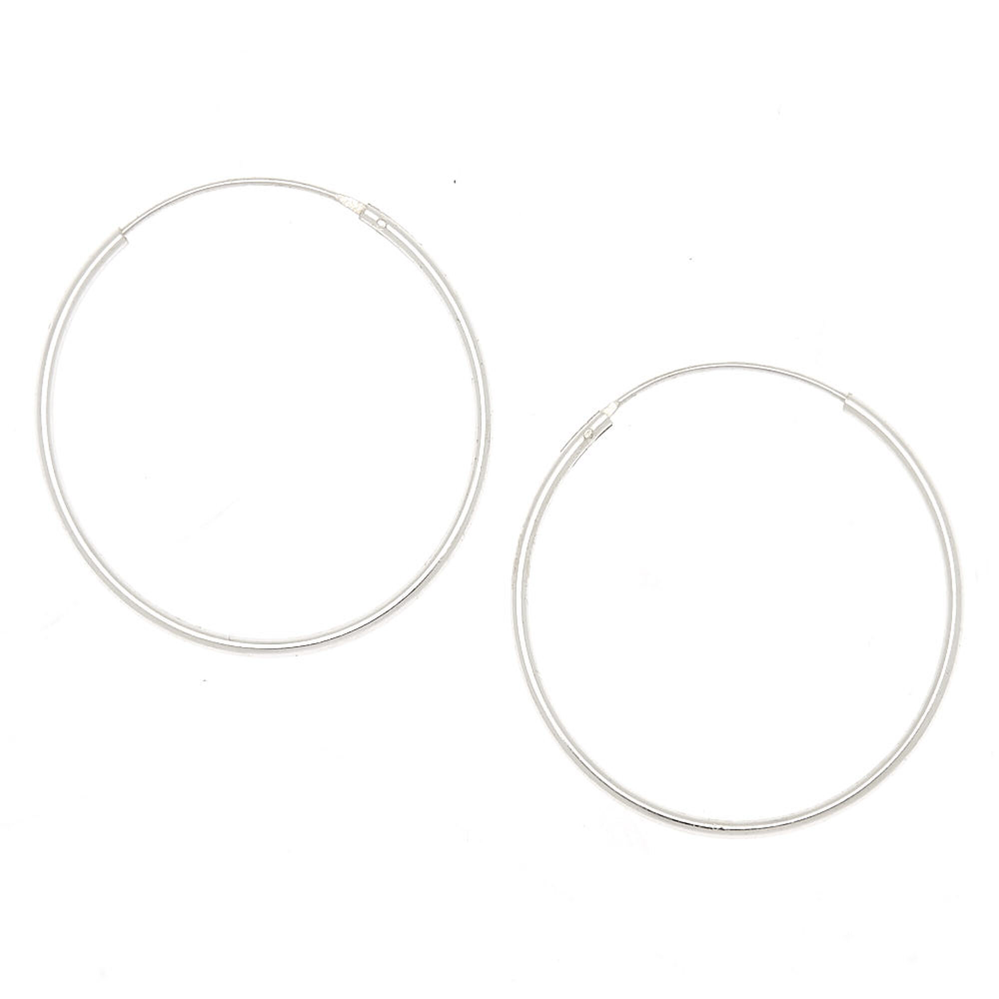 View Claires 30M Infinity Hoop Earrings Silver information