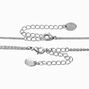 Silver Fortune Teller Multi-Strand Choker Necklaces - 2 Pack,