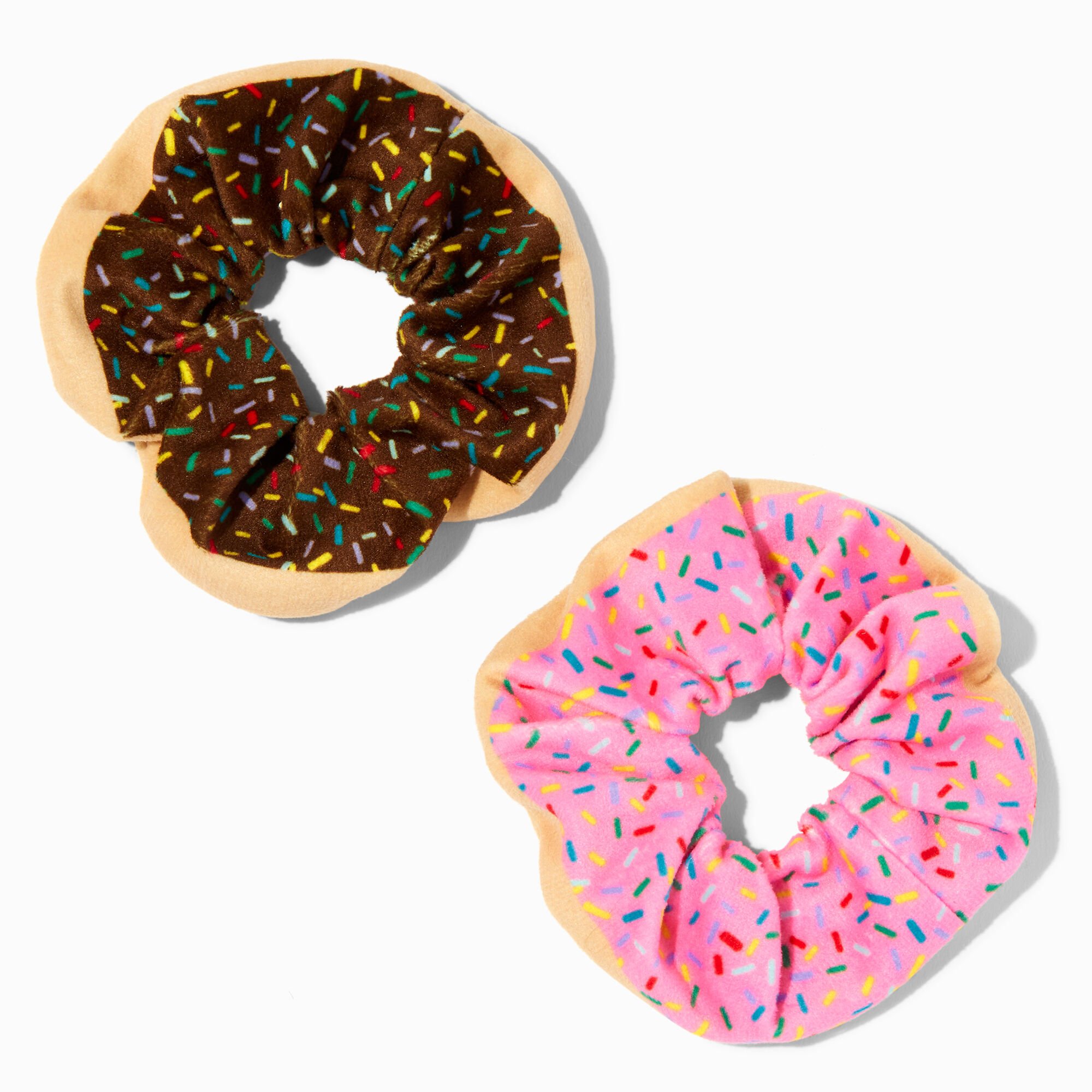 View Claires Sprinkle Donut Hair Scrunchies 2 Pack information