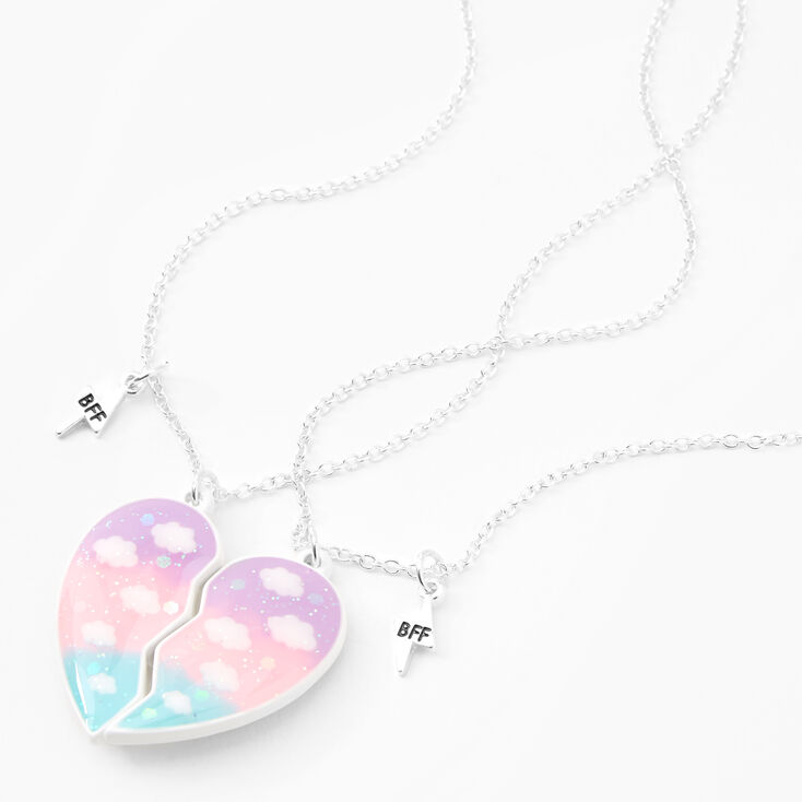 Best Friends Glow In The Dark Pastel Split Heart Necklaces - 2 Pack ...