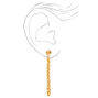 Gold 2&quot; Double Chain Drop Earrings,