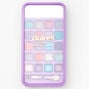 Purple Rainbow Bling Cell Phone Makeup Set,