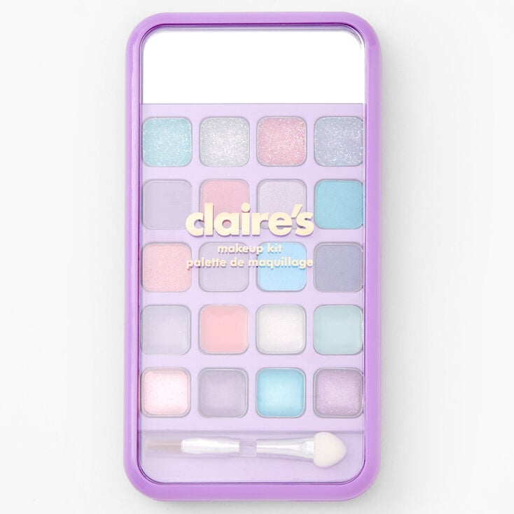 Purple Rainbow Bling Cell Phone Makeup Set,