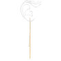 Gold-tone Crystal Columns Linear Drop Earrings,