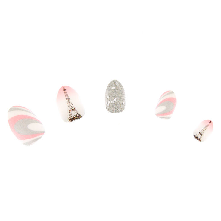 Glitter Paris Stiletto Press On Faux Nail Set 24 Pack Claire S
