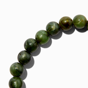 Green &#39;&#39;Strength&#39;&#39; Beaded Stretch Bracelet,