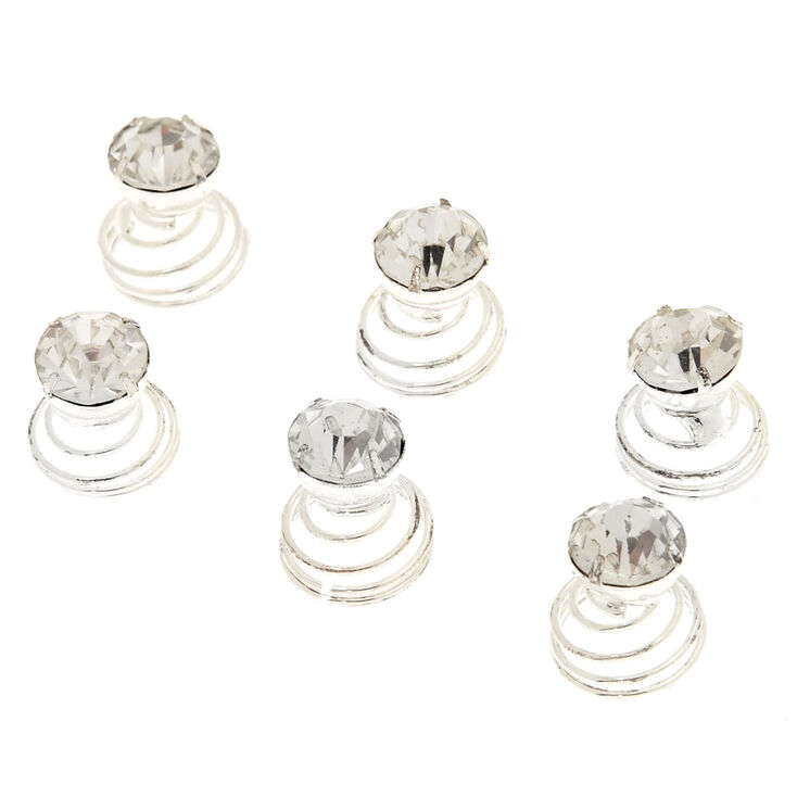 6 Pack Round Stone Hair Spinners,