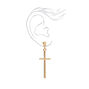 Gold 1.5&quot; Basic Cross Drop Earrings,