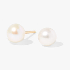 18ct Yellow Gold 5mm Pearl Ear Piercing Kit with Rapid&trade; After Care Lotion,