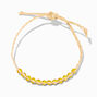 Yellow Bead Adjustable Cord Wish Bracelet,