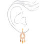 Gold 3&quot; Teardrop Seashell Drop Earrings,