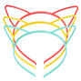 Kids Bright Pastel Cat Ears Headbands,