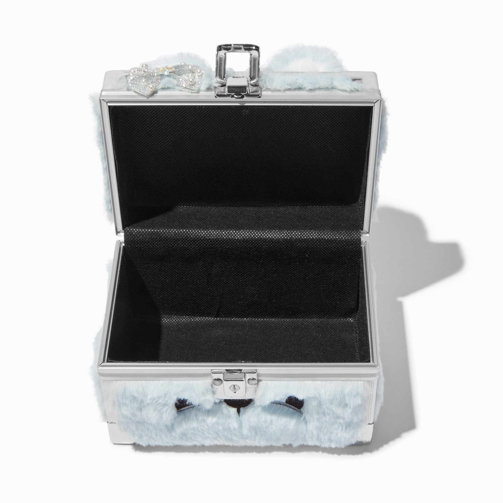 Claire's Club Starry Blue Bear Furry Lock Box,
