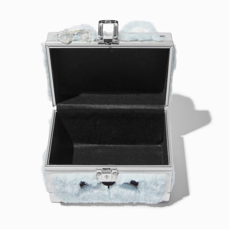 Claire&#39;s Club Starry Blue Bear Furry Lock Box,