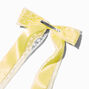 Barrette &agrave; n&oelig;ud satin&eacute;e dentelle jaune,