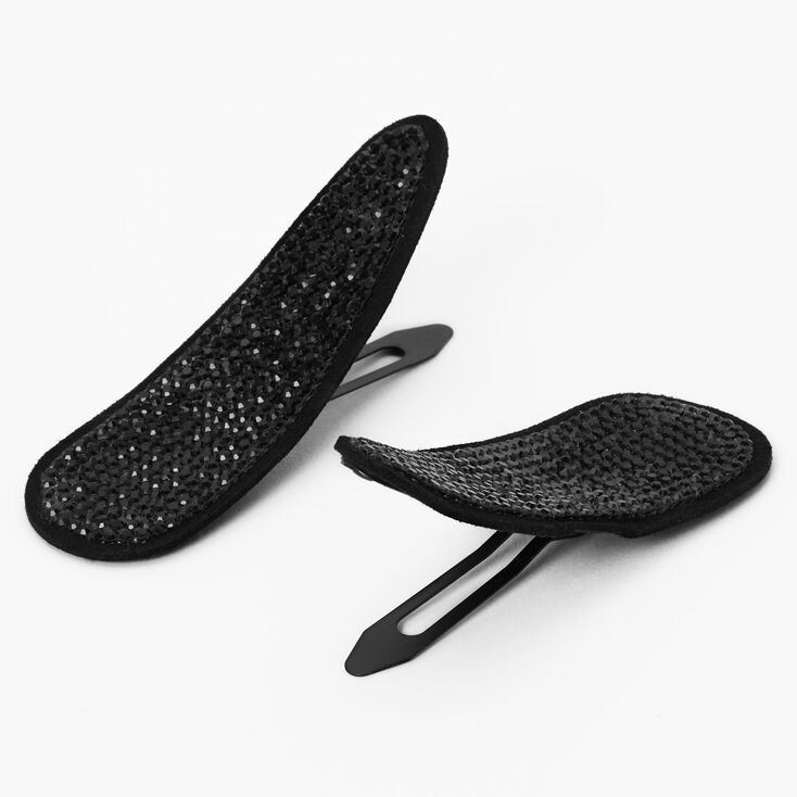 Large Snap Hair Clips - Black, 2 Pack | Claire's