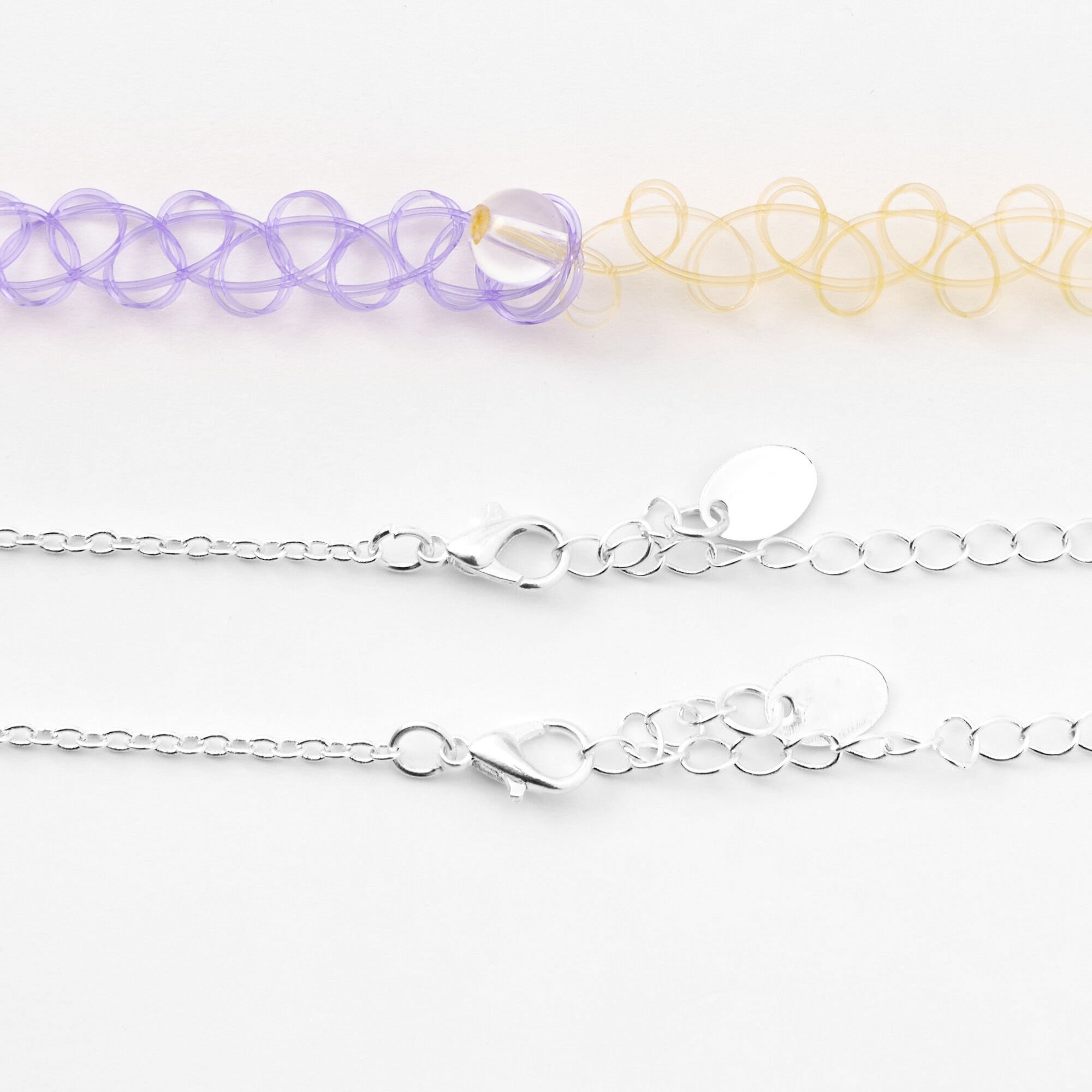 Claire's Club Purple Bear Choker Necklaces - 3 Pack,