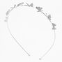 Silver-tone Pave Butterfly Headband,
