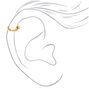 Mixed Metal Sleek Faux Cartilage Hoop Earrings - 3 Pack,