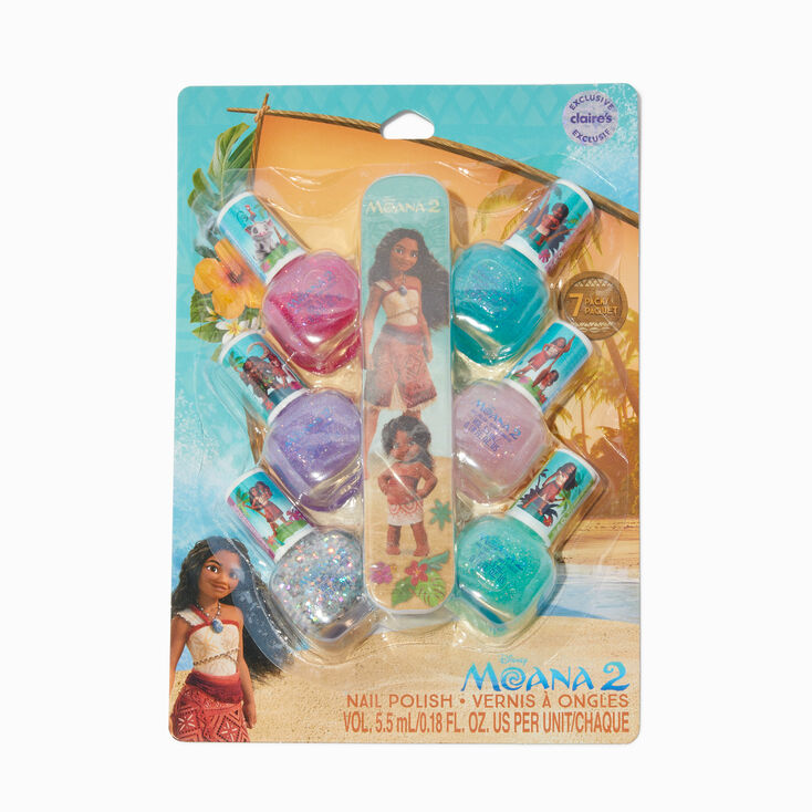 Disney Moana 2 Claire&#39;s Exclusive Nail Polish Set - 7 Pack,