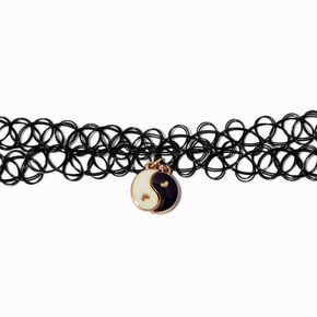Best Friends Mood Yin Yang Tattoo Choker Necklaces - 2 Pack,