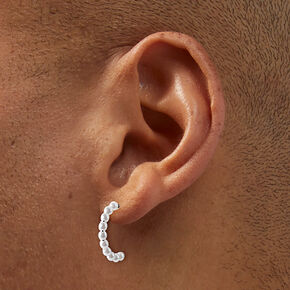 Lot de boucles d&#39;oreilles empilables clous de strass et anneau rose et perle d&#39;imitation - Lot de 9,