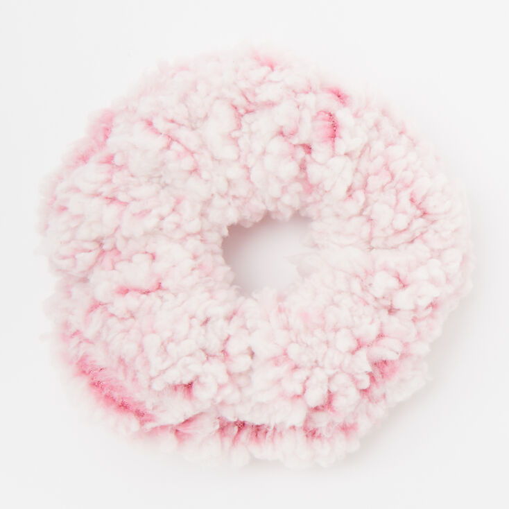 Medium Teddy Hair Scrunchie - Pink,