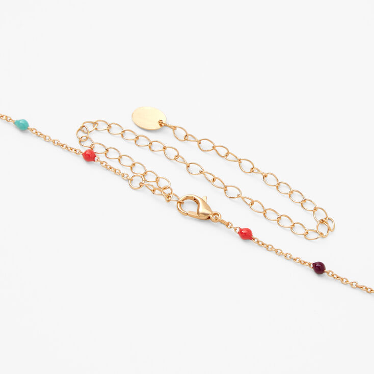 Multicolor Beaded Gold Belly Chain | Claire's US