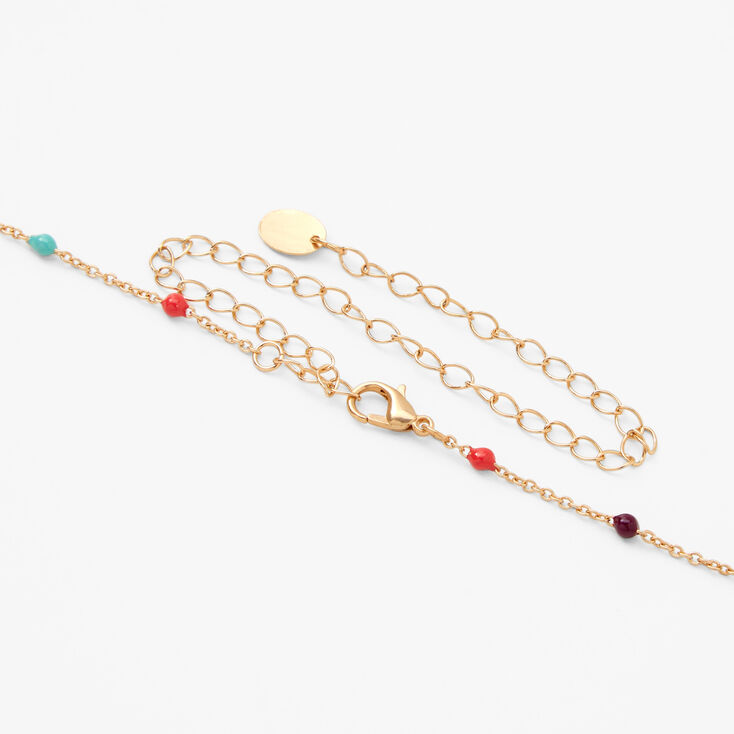Multicolor Beaded Gold Belly Chain,