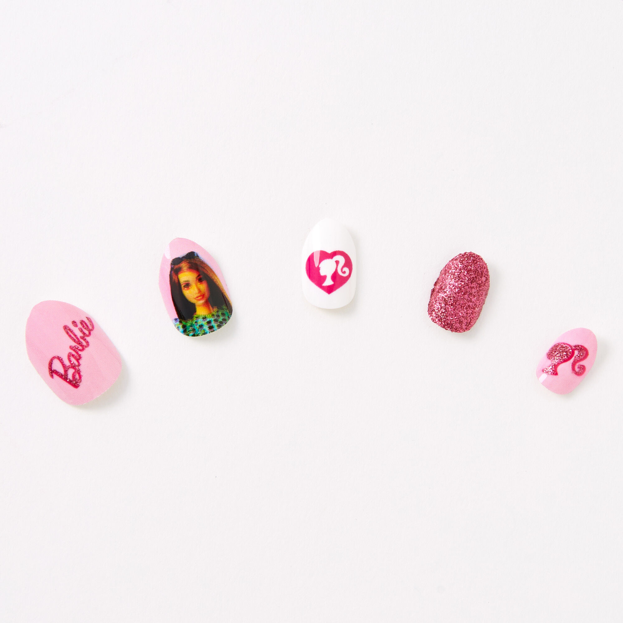 Barbie™ Stiletto Press On Faux Nail Set – Pink,