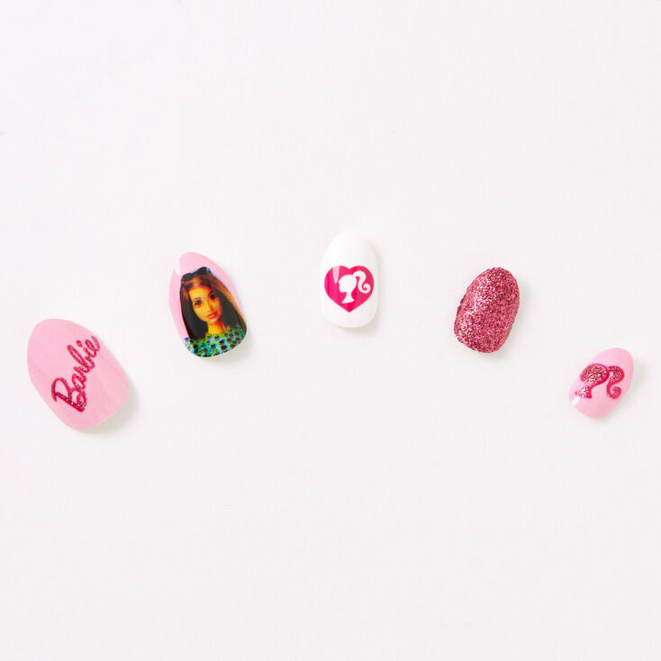 Barbie&trade; Stiletto Press On Faux Nail Set &ndash; Pink,