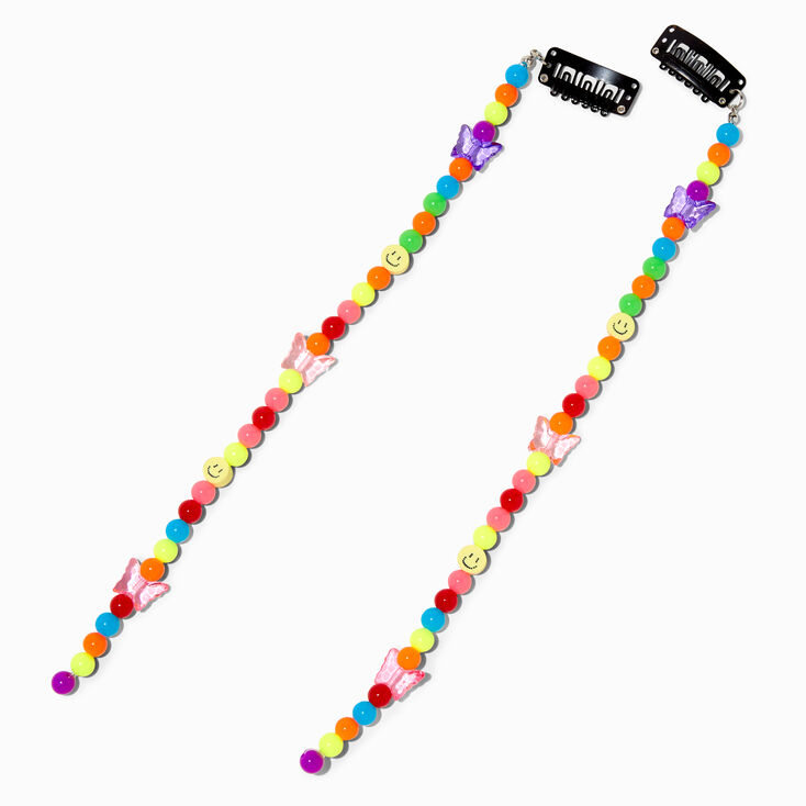Butterfly Faux Hair Beads - 2 Pack,