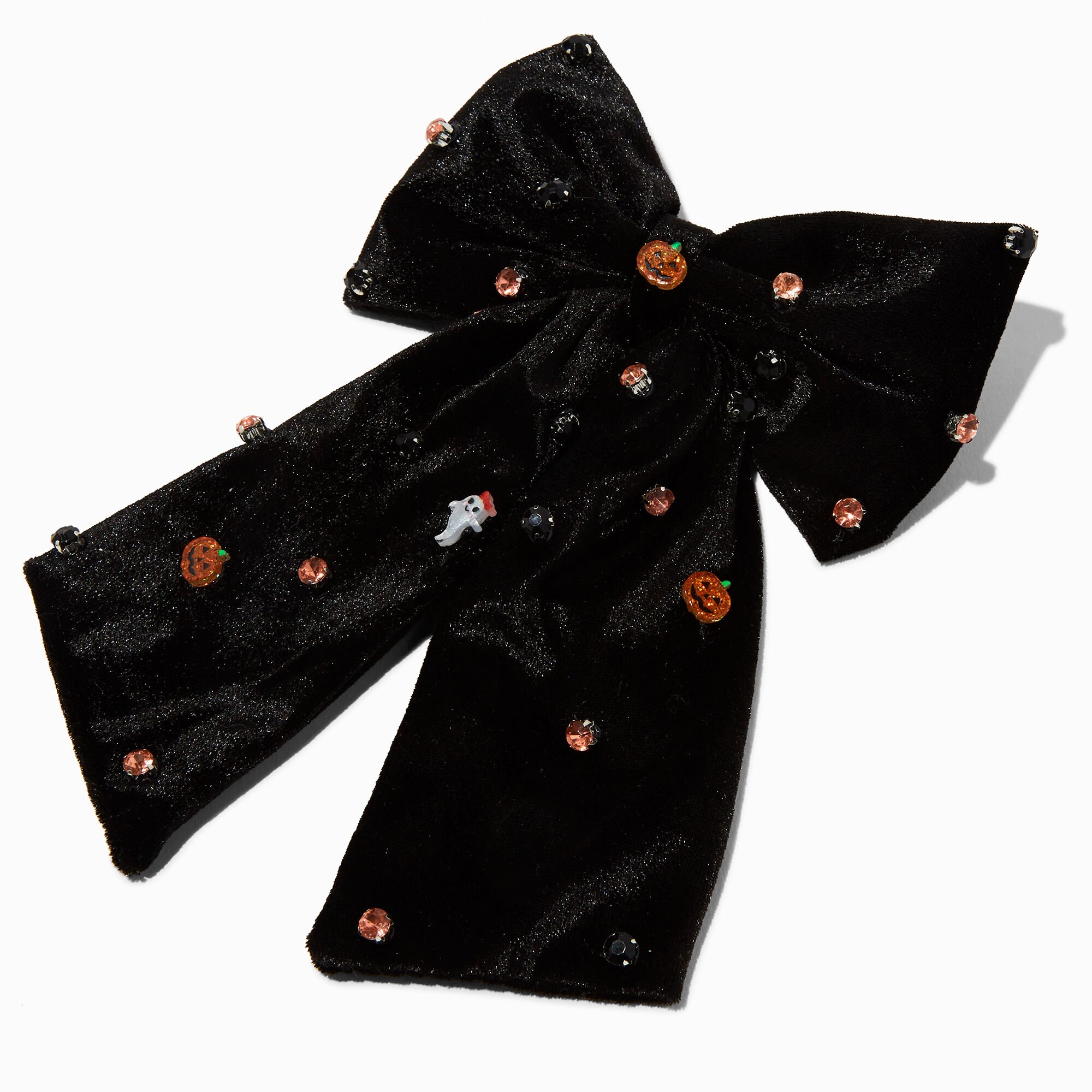 Halloween Charm Studded Hair Bow Clip,