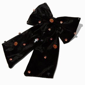 Halloween Charm Studded Hair Bow Clip,
