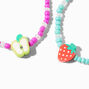 Best Friends Multicolored Fruit Beaded Stretch Bracelets - 5 Pack,