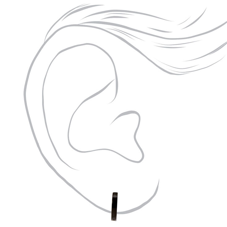Black Titanium 7MM Mini Hoop Earrings,