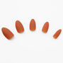 Matte Stiletto Faux Nail Set - Burnt Orange, 24 Pack,