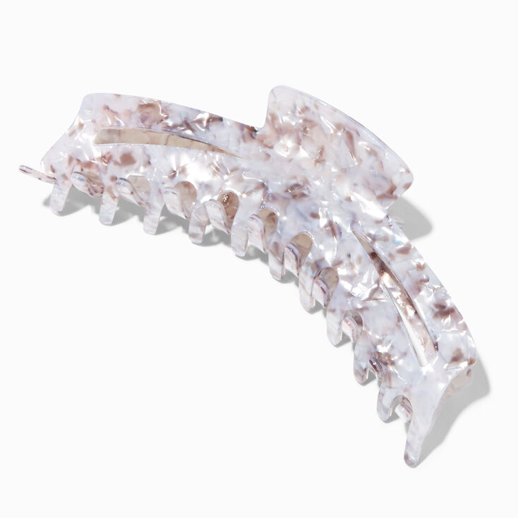 Silver Tortoiseshell Acrylic Hair Claw,