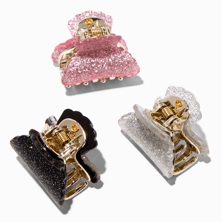 Claire&#39;s Club Edgy Glitter Mini Hair Claws - 3 Pack,