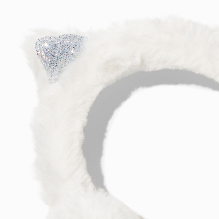 Cache-oreilles chat blanc,