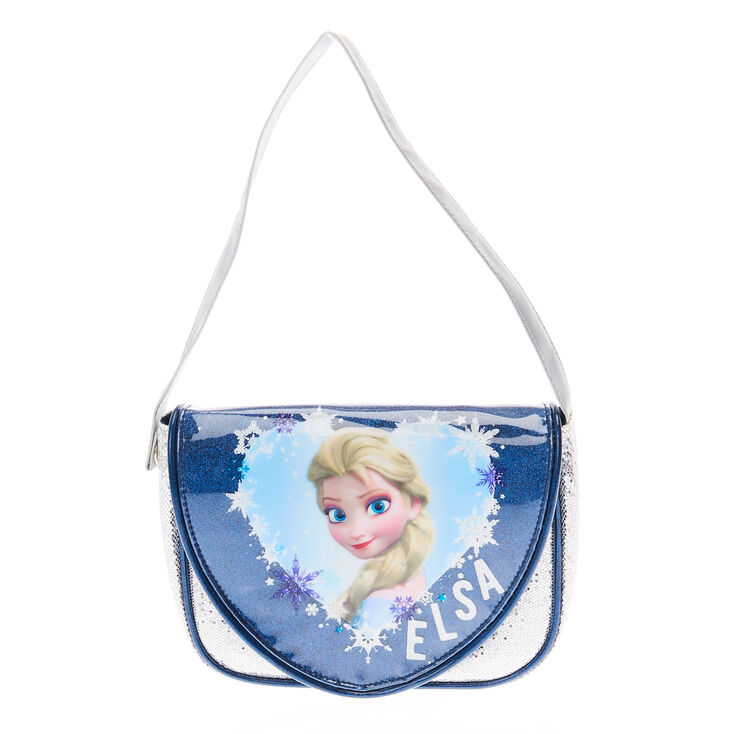 Sac &agrave; main Elsa de La Reine des Neiges couleur argent&eacute; et bleu,