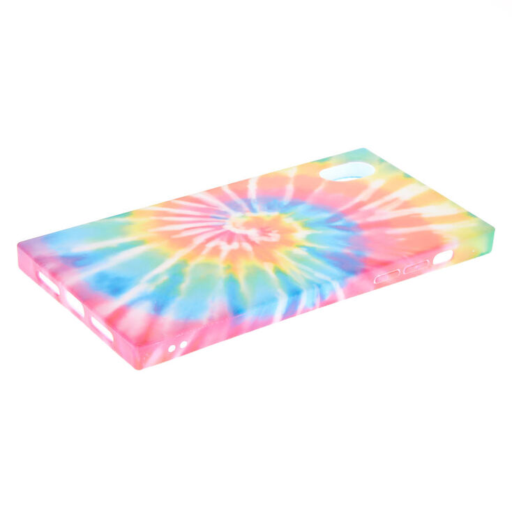 Rainbow Tie Dye Square Phone Case - Fits iPhone XR,