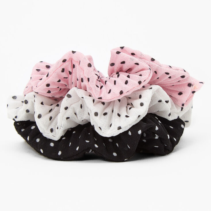 Claire&#39;s Club Polka Dot Hair Scrunchies - 3 Pack,