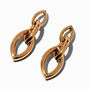 Gold-tone Oval Chain Link 2&quot; Drop Earrings ,